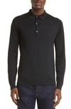 John Smedley Bradwell Slim-fit Sea Island Cotton Polo Shirt In Black
