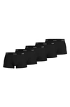 Hugo Boss 5-pack Authentic Cotton Boxer Briefs In Black