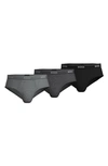 Hugo Boss 3-pack Assorted Classic Cotton Briefs In Open Grey