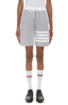 Thom Browne 4-bar Shorts In Light Grey