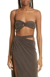Jacquemus Women Le Bandeau Espelho Top In Brown