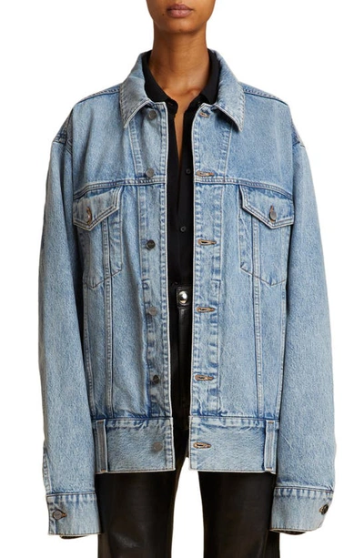 Khaite Grizzo Oversized Denim Jacket In Bryce