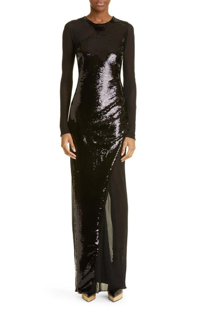 tom ford black sequin dress Tom Ford Sequin-Embellished Fishnet Dress - Black
