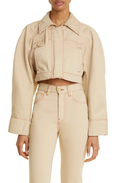 Jacquemus La Veste De Nimes Meio Denim Jacket In Pink