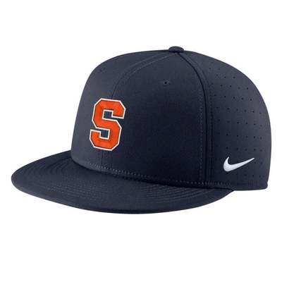 Nike Navy Syracuse Orange Aero True Baseball Performance Fitted Hat