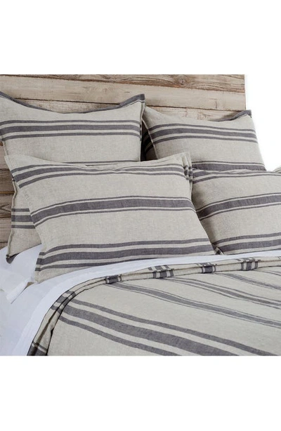 Pom Pom At Home Jackson Striped Euro Sham In Flax/ Midnight