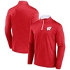 Fanatics Branded Red Wisconsin Badgers Classic Homefield Quarter-zip Top In Red