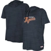 Stitches Big Boys  Heather Navy Detroit Tigers Raglan Short Sleeve Pullover Hoodie In Heather Navy