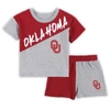 OUTERSTUFF TODDLER HEATHER GRAY OKLAHOMA SOONERS SUPER STAR T-SHIRT & SHORTS SET