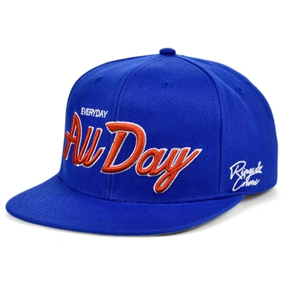 Rings & Crwns Men's  Royal And Orange All Day Everyday Snapback Hat In Royal,orange