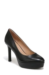 Naturalizer Michelle Womens Solid Platform Pumps In Black Leather