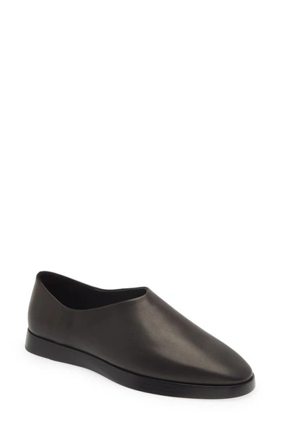 Fear Of God Eternal Collapsible-heel Leather Loafers In 001_black