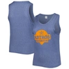 Soft As A Grape Navy Houston Astros Plus Size High Neck Tri-blend Tank Top In Navy