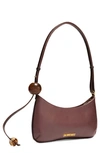 Jacquemus Le Bisou Leather Shoulder Bag In 855 Medium Brown