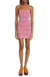 Jacquemus La Robe Maille Malha Knit Mini Dress In Pink