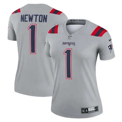 Nike Cam Newton Grey New England Patriots Inverted Legend Jersey