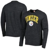 HOMAGE HOMAGE CHARCOAL PITTSBURGH STEELERS HYPER LOCAL TRI-BLEND LONG SLEEVE T-SHIRT