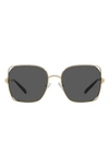 Tory Burch Cut-out Metal & Plastic Butterfly Sunglasses In Shiny Gold