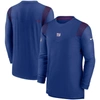 Nike Royal New York Giants Sideline Player Uv Performance Long Sleeve T-shirt In Royal
