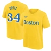 NIKE YOUTH NIKE DAVID ORTIZ GOLD BOSTON RED SOX CITY CONNECT NAME & NUMBER T-SHIRT