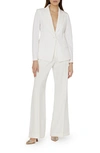 Milly Avery Linen Blazer In White