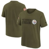 NIKE YOUTH NIKE OLIVE PITTSBURGH STEELERS 2022 SALUTE TO SERVICE LEGEND T-SHIRT