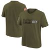 NIKE YOUTH NIKE OLIVE SEATTLE SEAHAWKS 2022 SALUTE TO SERVICE LEGEND T-SHIRT