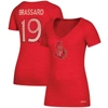 Ccm Women's  Derick Brassard Red Ottawa Senators Name And Number V-neck T-shirt In Red