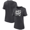 Fanatics Branded Charcoal Las Vegas Raiders Hit Snow Washed T-shirt In Charcoal