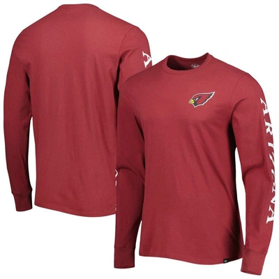 47 ' Cardinal Arizona Cardinals Triple Threat Franklin Long Sleeve T-shirt