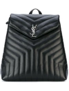 Saint Laurent Loulou Medium Quilted Leather Backpack In Black