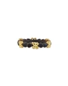 ARMENTA OLD WORLD MIDNIGHT STACKING RING WITH PEAR-CUT BLACK SAPPHIRES,PROD199330093