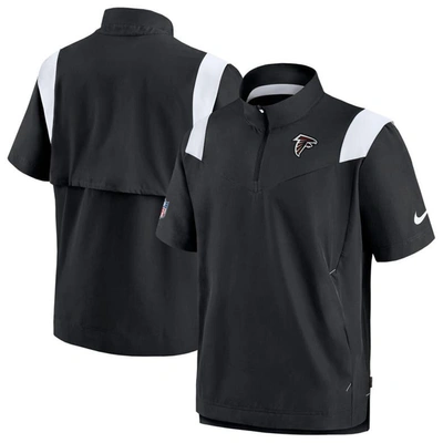 Nike Men's Sideline Coach Lockup (nfl Atlanta Falcons) Short-sleeve Jacket In Black