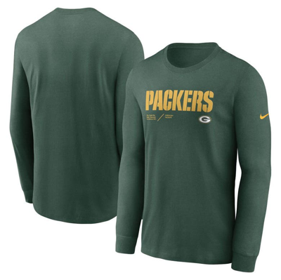 Nike Men's Dri-fit Infograph Lockup (nfl Green Bay Packers) Long-sleeve T-shirt