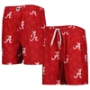 WES & WILLY YOUTH WES & WILLY  CRIMSON ALABAMA CRIMSON TIDE PALM TREE SWIM SHORTS