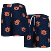 WES & WILLY YOUTH WES & WILLY  NAVY AUBURN TIGERS PALM TREE SWIM SHORTS