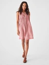 Faherty Isha Stripe Sleeveless Linen Blend Dress In Granita Stripe