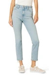 Hudson Jeans Harlow Ultrahigh Waist Fray Hem Ankle Cigarette Jeans In Blue