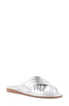Seychelles Word For Word Womens Slip On Pool Slide Sandals In Silver