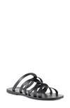 Seychelles Off The Grid Womens Strappy Leather Slide Sandals In Black