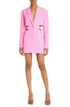 Jacquemus Bari Cutout Single-breasted Mini Blazer Dress In Pink