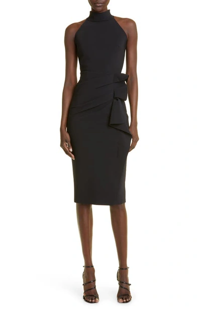 Chiara Boni La Petite Robe Gudrum Ruffled Sheath Dress - 100% Exclusive In Black Body With Black Sash