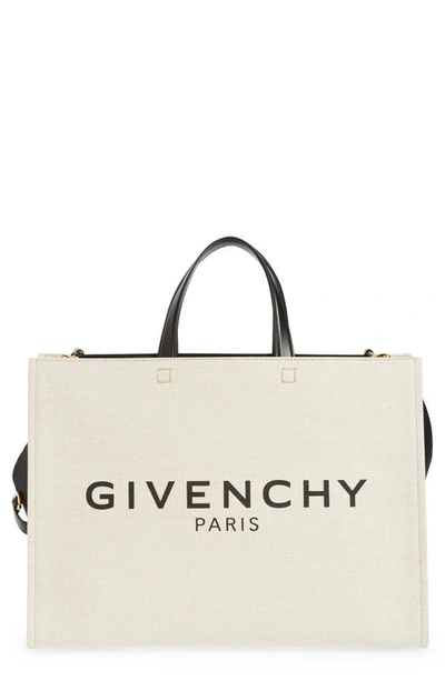 GIVENCHY MEDIUM G-TOTE COTTON CANVAS TOTE