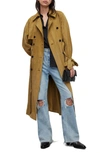 ALLSAINTS KIKKI RELAXED FIT DOUBLE BREASTED TRENCH COAT