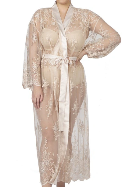 RYA COLLECTION DARLING SHEER LACE ROBE