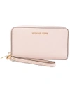 Michael Kors Jet Set Large Smartphone Wallet In Soft Pink In Light Pink