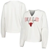 CONCEPTS SPORT CONCEPTS SPORT  WHITE CHICAGO BULLS SUNRAY NOTCH NECK LONG SLEEVE T-SHIRT