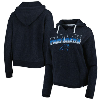 47 ' Black Carolina Panthers Color Rise Kennedy Notch Neck Pullover Hoodie