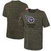 NIKE YOUTH NIKE OLIVE TENNESSEE TITANS 2022 SALUTE TO SERVICE VELOCITY T-SHIRT