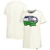 New Era Cream Seattle Seahawks Chrome Sideline T-shirt In Cream